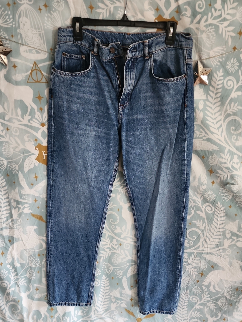 Massimo Dutti Women’s Relaxed Blue Denim Jeans